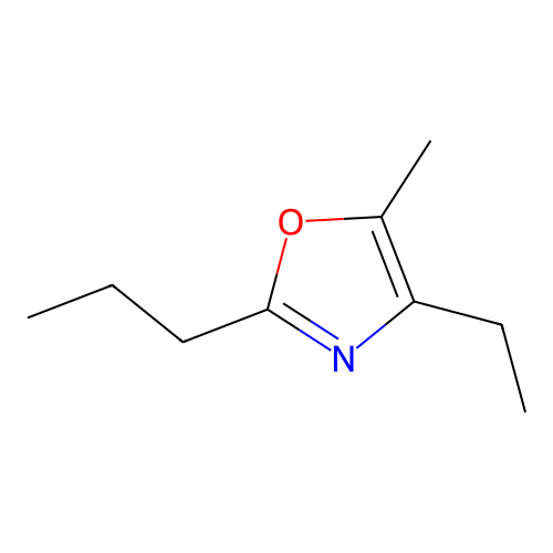 4-Ethyl-5-methyl-2-propyloxazole structure