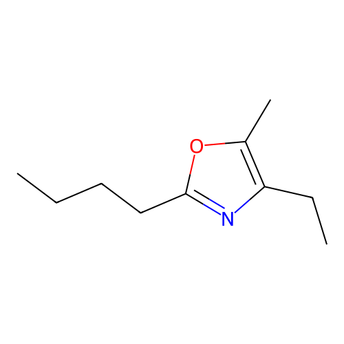 2-Butyl-4-ethyl-5-methyl-1,3-oxazole structure