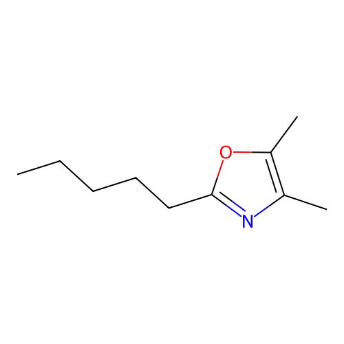 4,5-Dimethyl-2-pentyloxazole structure