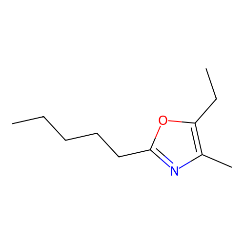 5-Ethyl-4-methyl-2-pentyloxazole structure