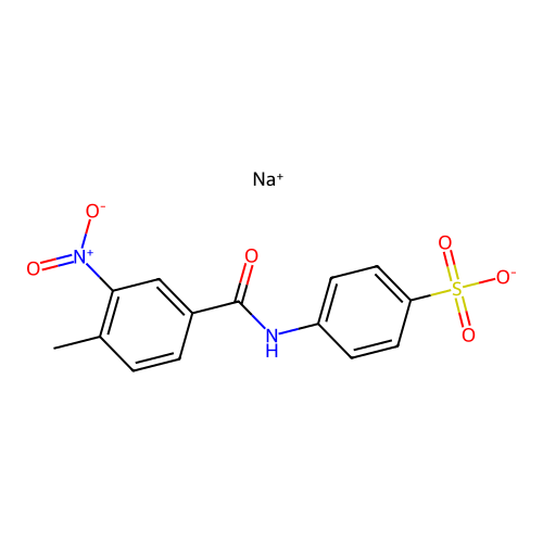 Sodium 4-(4-methyl-3-nitrobenzoylamino)benzenesulphonate structure