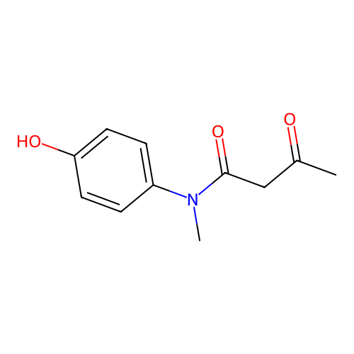 N-(4-Hydroxyphenyl)-N-methyl-3-oxobutyramide structure