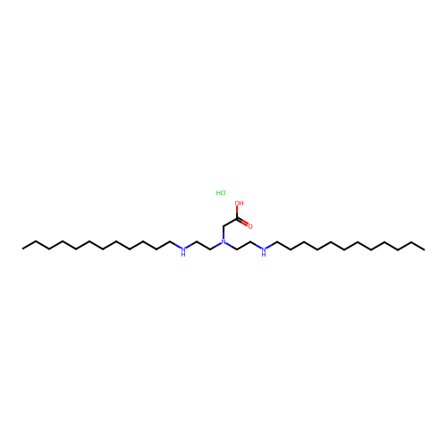 N,N-Bis(2-(dodecylamino)ethyl)-glycine monohydrochloride structure