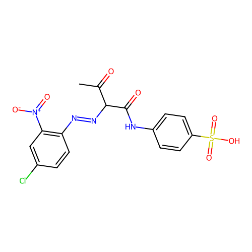 4-((2-((4-Chloro-2-nitrophenyl)azo)-1,3-dioxobutyl)amino)benzenesulphonic acid structure