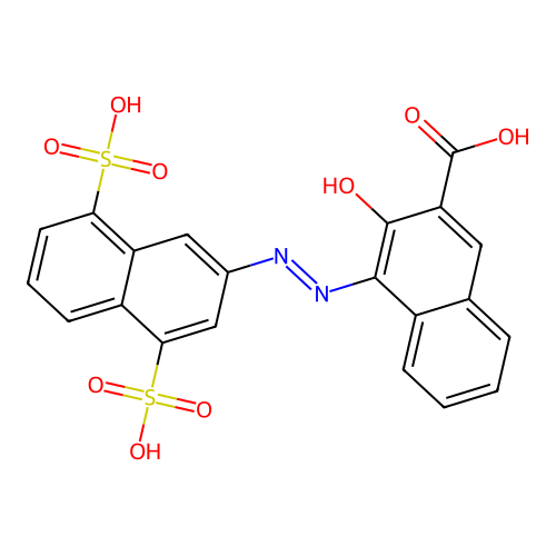 4-((4,8-Disulpho-2-naphthyl)azo)-3-hydroxy-2-naphthoic acid structure