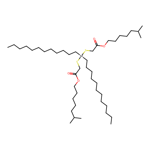 Didodecyltin diisooctyl thioglycolate structure