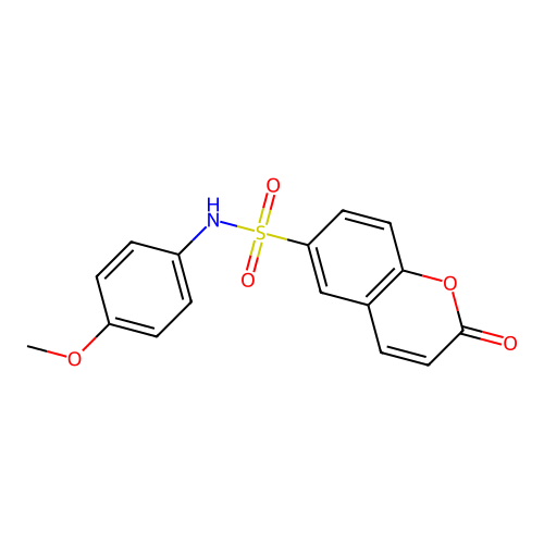 N-(4-methoxyphenyl)-2-oxo-2H-chromene-6-sulfonamide structure