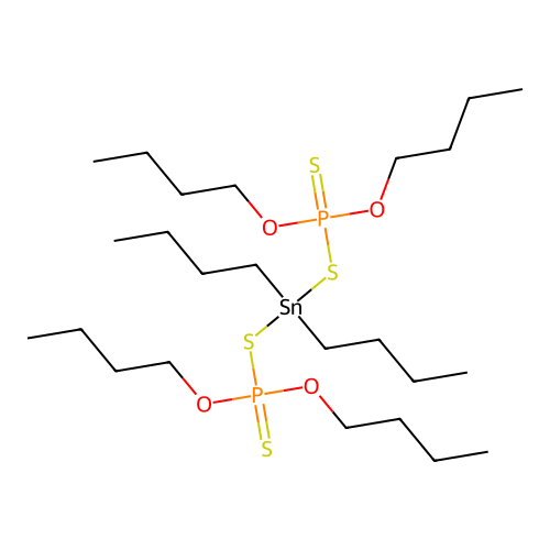 dibutoxy-[dibutyl(dibutoxyphosphinothioylsulfanyl)stannyl]su structure