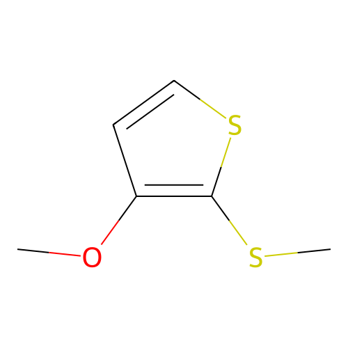 Thiophene, 3-methoxy-2-(methylthio)- structure