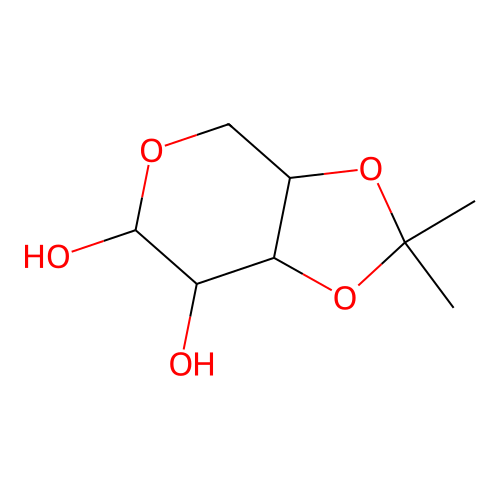 2,2-Dimethyl-tetrahydro-[1,3]dioxolo[4,5-c]pyran-6,7-diol structure