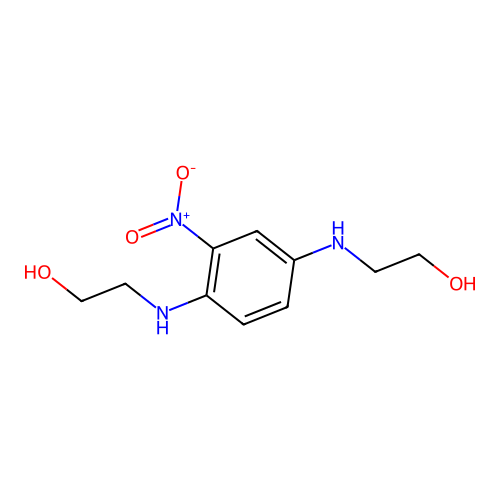 N,N'-Bis(2-hydroxyethyl)-2-nitro-p-phenylenediamine structure