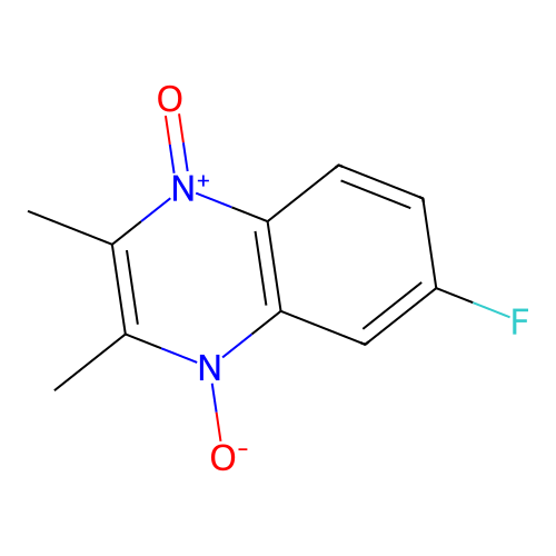 Quinoxaline, 2,3-dimethyl-6-fluoro-, 1,4-dioxide structure