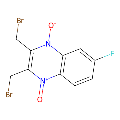 Quinoxaline, 2,3-bis(bromomethyl)-6-fluoro-, 1,4-dioxide structure