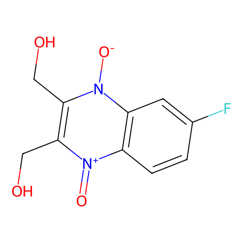 Quinoxaline-2,3-dimethanol, 6-fluoro-, 1,4-dioxide structure
