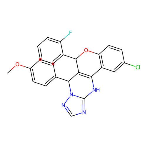 C25H18ClFN4O2 structure