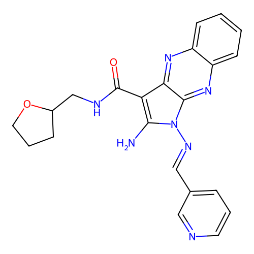 C22H21N7O2 structure