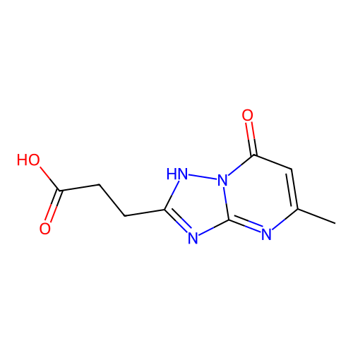 3-{5-methyl-7-oxo-4H,7H-[1,2,4]triazolo[1,5-a]pyrimidin-2-yl}propanoic acid structure