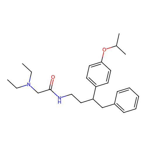 2-(Diethylamino)-N-[3-[4-(1-methylethoxy)phenyl]-4-phenylbutyl]acetamide structure