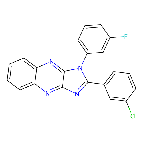 2-(3-chlorophenyl)-1-(3-fluorophenyl)-1H-imidazo[4,5-b]quinoxaline structure