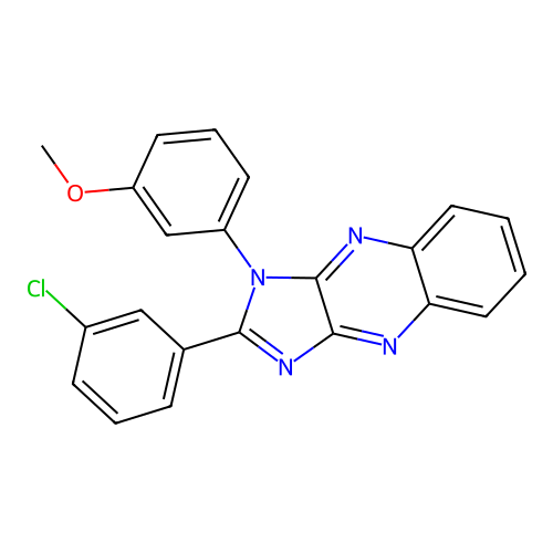 2-(3-chlorophenyl)-1-(3-methoxyphenyl)-1H-imidazo[4,5-b]quinoxaline structure