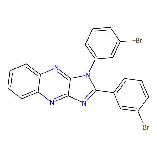 1,2-bis(3-bromophenyl)-1H-imidazo[4,5-b]quinoxaline structure