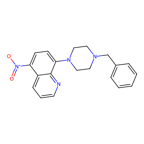 8-(4-Benzylpiperazin-1-yl)-5-nitroquinoline structure