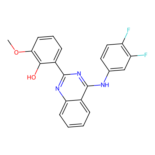2-{4-[(3,4-Difluorophenyl)amino]quinazolin-2-yl}-6-methoxyphenol structure