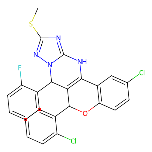 C25H17Cl2FN4OS structure