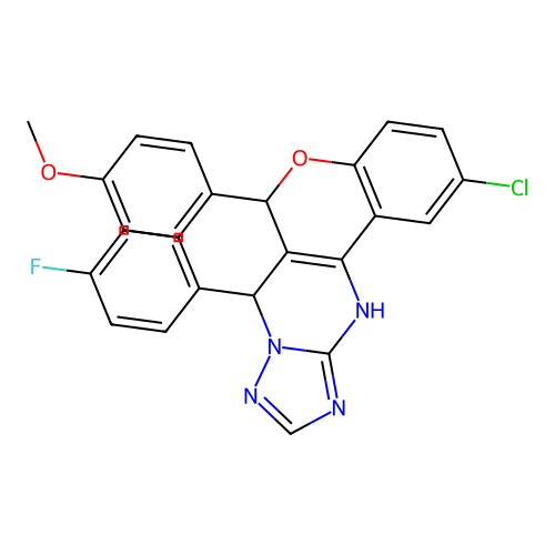 C25H18ClFN4O2 structure