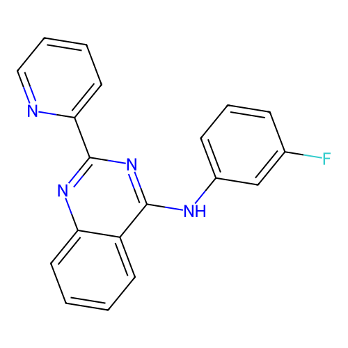 N-(3-fluorophenyl)-2-(pyridin-2-yl)quinazolin-4-amine structure
