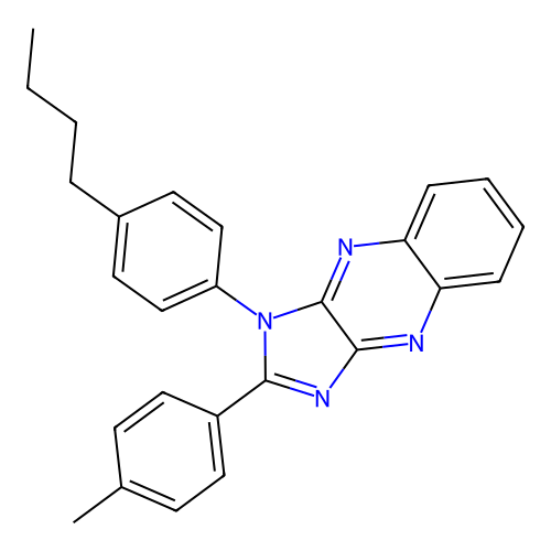 1-(4-butylphenyl)-2-(4-methylphenyl)-1H-imidazo[4,5-b]quinoxaline structure