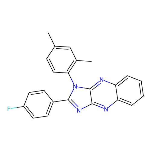 1-(2,4-dimethylphenyl)-2-(4-fluorophenyl)-1H-imidazo[4,5-b]quinoxaline structure