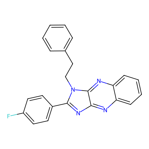 2-(4-fluorophenyl)-1-(2-phenylethyl)-1H-imidazo[4,5-b]quinoxaline structure
