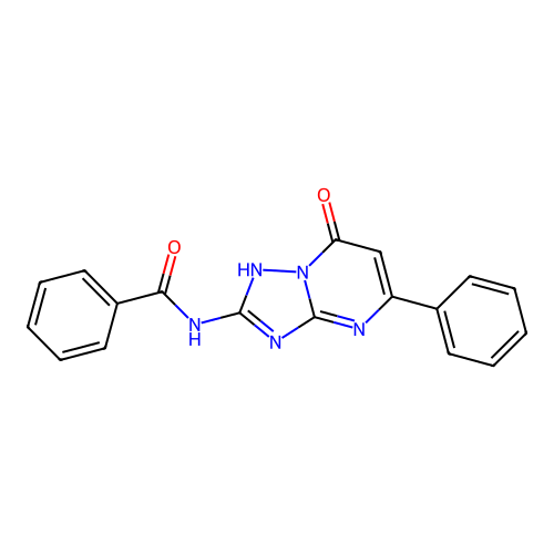N-(7-hydroxy-5-phenyl[1,2,4]triazolo[1,5-a]pyrimidin-2-yl)benzamide structure