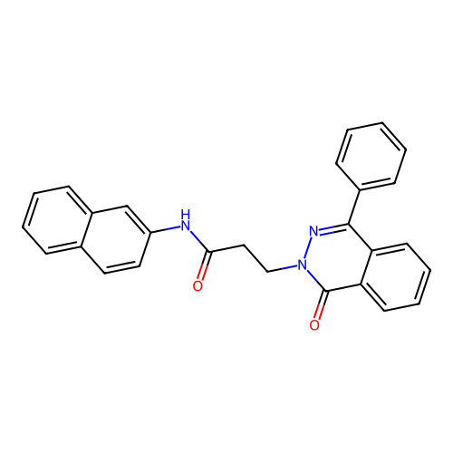 N-(naphthalen-2-yl)-3-(1-oxo-4-phenylphthalazin-2(1H)-yl)propanamide structure