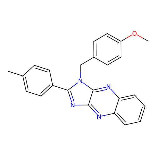 1-(4-methoxybenzyl)-2-(4-methylphenyl)-1H-imidazo[4,5-b]quinoxaline structure