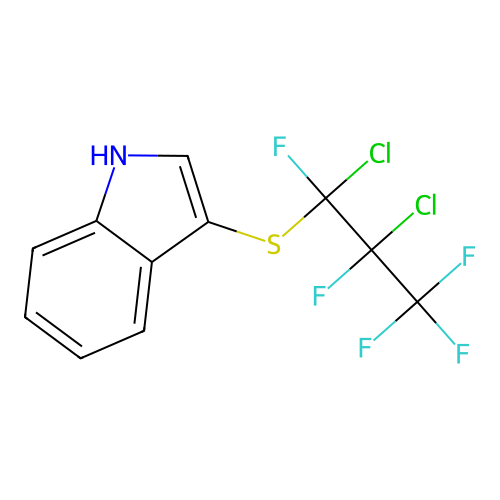 3-[(1,2-dichloro-1,2,3,3,3-pentafluoropropyl)sulfanyl]-1H-indole structure
