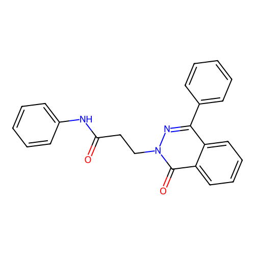 3-(1-oxo-4-phenylphthalazin-2(1H)-yl)-N-phenylpropanamide structure