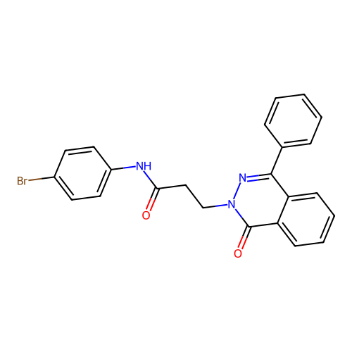 N-(4-bromophenyl)-3-(1-oxo-4-phenylphthalazin-2(1H)-yl)propanamide structure