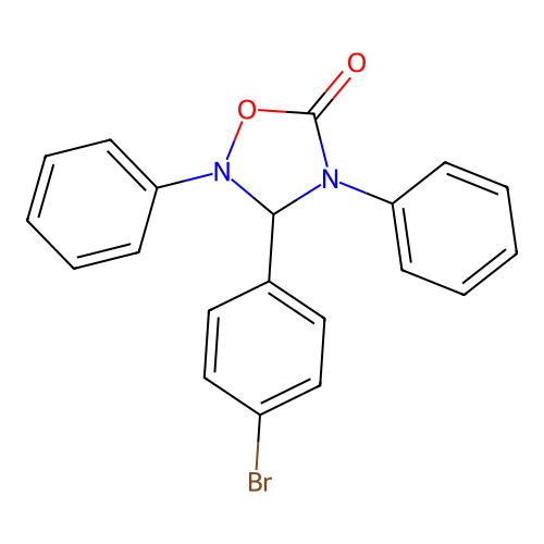 3-(4-Bromophenyl)-2,4-diphenyl-1,2,4-oxadiazolidin-5-one structure