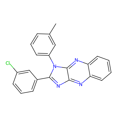 2-(3-chlorophenyl)-1-(3-methylphenyl)-1H-imidazo[4,5-b]quinoxaline structure