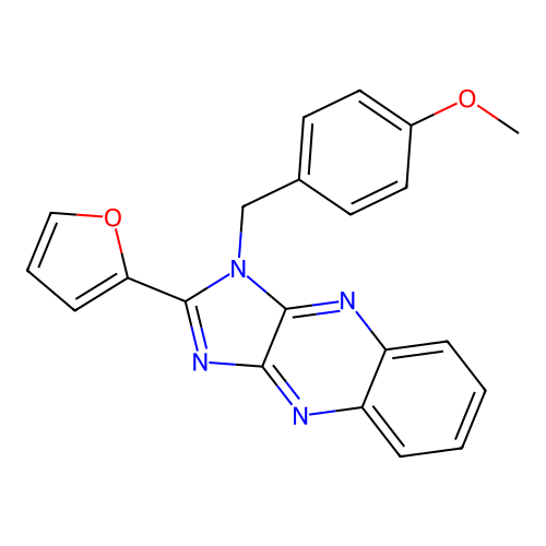 2-(furan-2-yl)-1-(4-methoxybenzyl)-1H-imidazo[4,5-b]quinoxaline structure