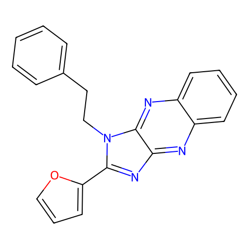 2-(furan-2-yl)-1-phenethyl-1H-imidazo[4,5-b]quinoxaline structure