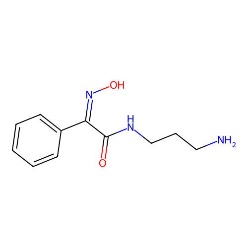 (Z)-N-(3-aminopropyl)-2-(hydroxyimino)-2-phenylacetamide structure