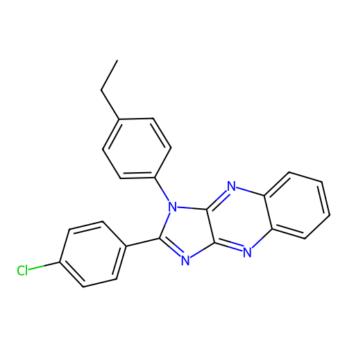 2-(4-chlorophenyl)-1-(4-ethylphenyl)-1H-imidazo[4,5-b]quinoxaline structure