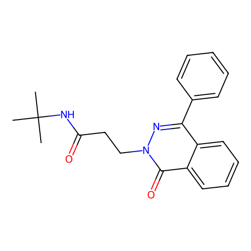 N-tert-butyl-3-(1-oxo-4-phenylphthalazin-2(1H)-yl)propanamide structure