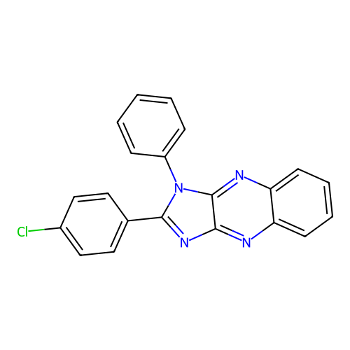 2-(4-chlorophenyl)-1-phenyl-1H-imidazo[4,5-b]quinoxaline structure