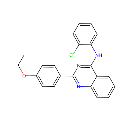 N-(2-chlorophenyl)-2-[4-(propan-2-yloxy)phenyl]quinazolin-4-amine structure