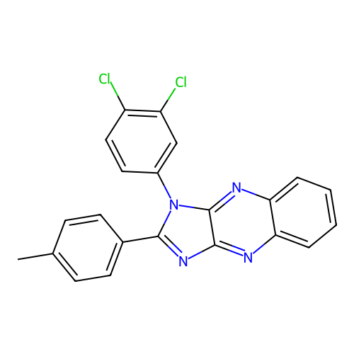 1-(3,4-dichlorophenyl)-2-(4-methylphenyl)-1H-imidazo[4,5-b]quinoxaline structure