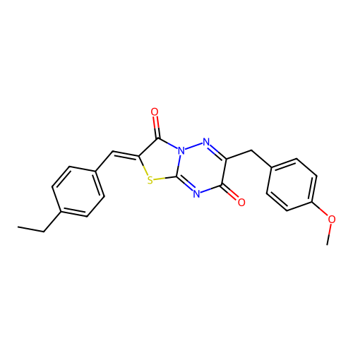 (Z)-2-(4-ethylbenzylidene)-6-(4-methoxybenzyl)-2H-thiazolo[3,2-b][1,2,4]triazine-3,7-dione structure